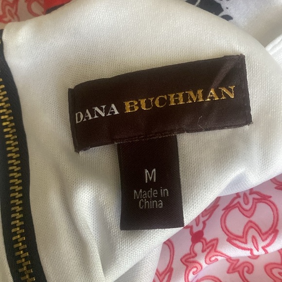 Dana Buchman Sleeveless Mini Dress Size M Geometric Print silky - Picture 6 of 7